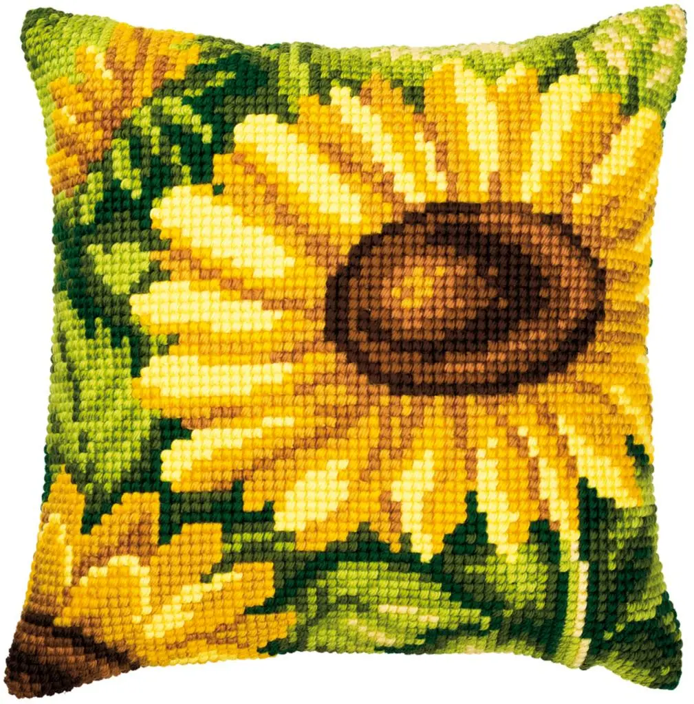 PN-0008620 Набір для вишивання хрестом (подушка) Vervaco Sunflower Соняшник