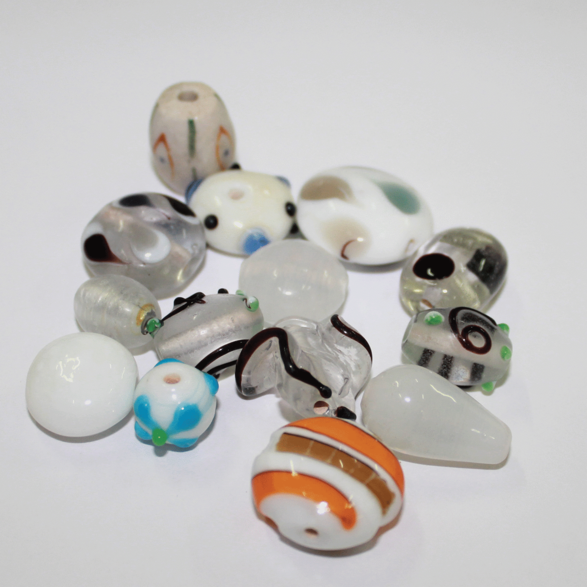 1184TDM/White,6-16 MM,50г.Fancy Mix Crystal Art намистини