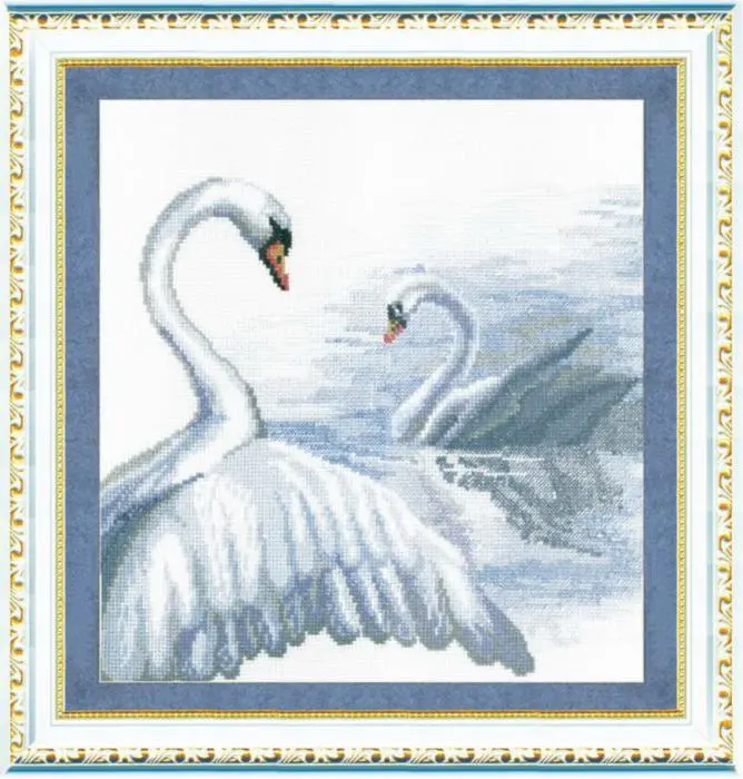 Набір для вишивання хрестиком Чарівна Мить №294 Лебеді