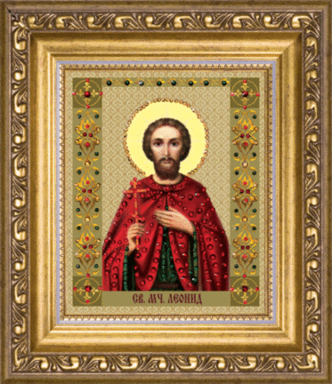 Набір картина стразами Чарівна Мить КС-109 Ікона святого мученика Леоніда