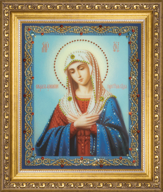 Набір картина стразами Чарівна Мить КС-055 Ікона Божої Матері Розчулення