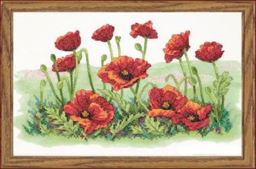 03237 Набір для вишивання хрестом DIMENSIONS Field of Poppies Поле маків