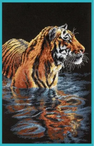 35222 Набір для вишивання хрестом DIMENSIONS Tiger Chilling Out Спокійний тигр