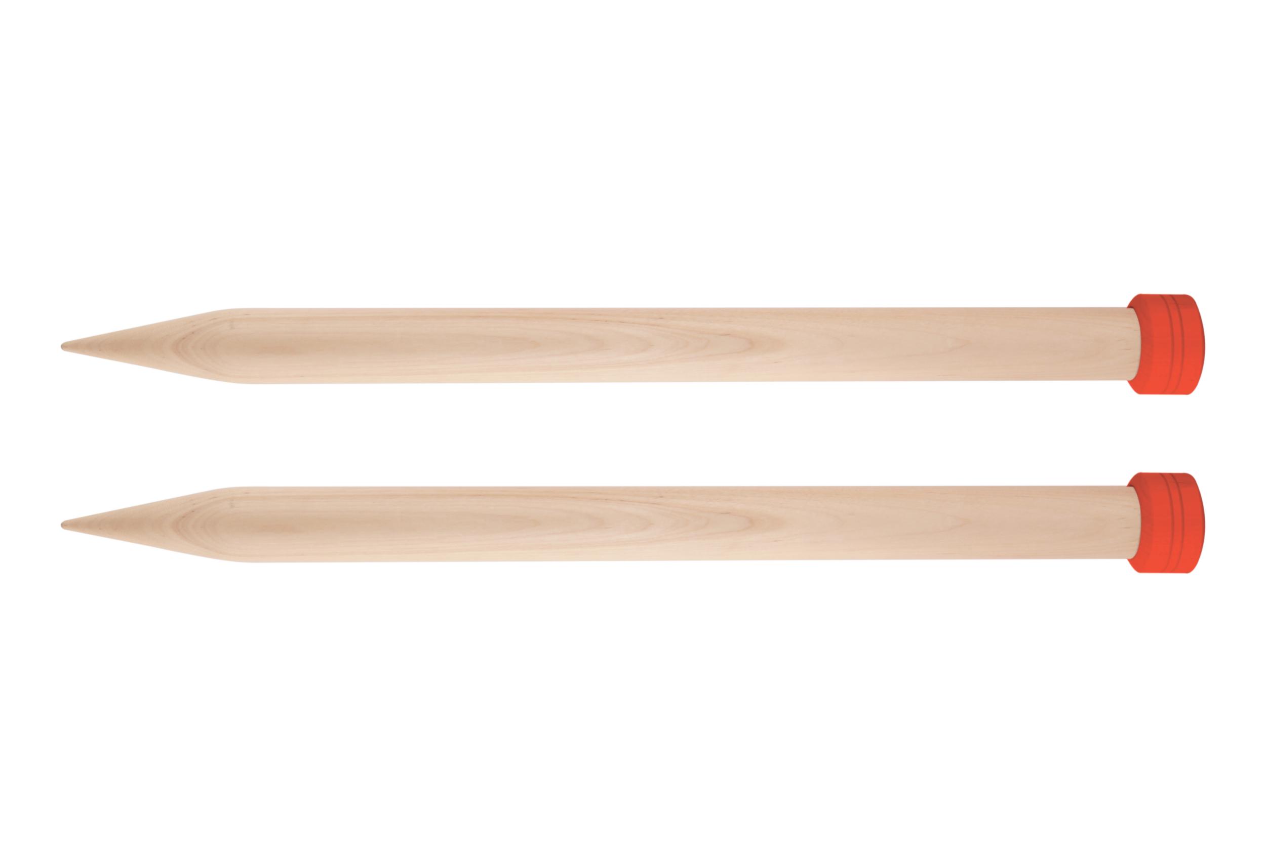 35215 Спиці прямі Jumbo Birch KnitPro, 25 см, 20.00 мм