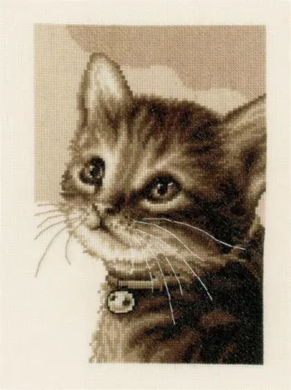 PN-0158081 Набір для вишивки хрестом Vervaco Kitten Кошеня