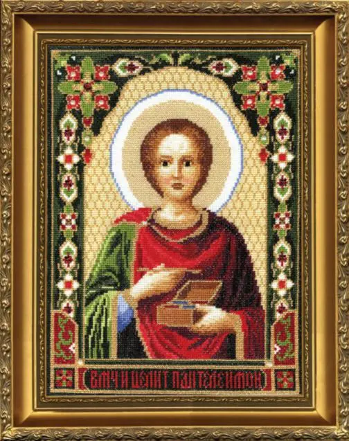 Набір для вишивання хрестиком Чарівна Мить №336 Ікона Великомученика Пантелеймона
