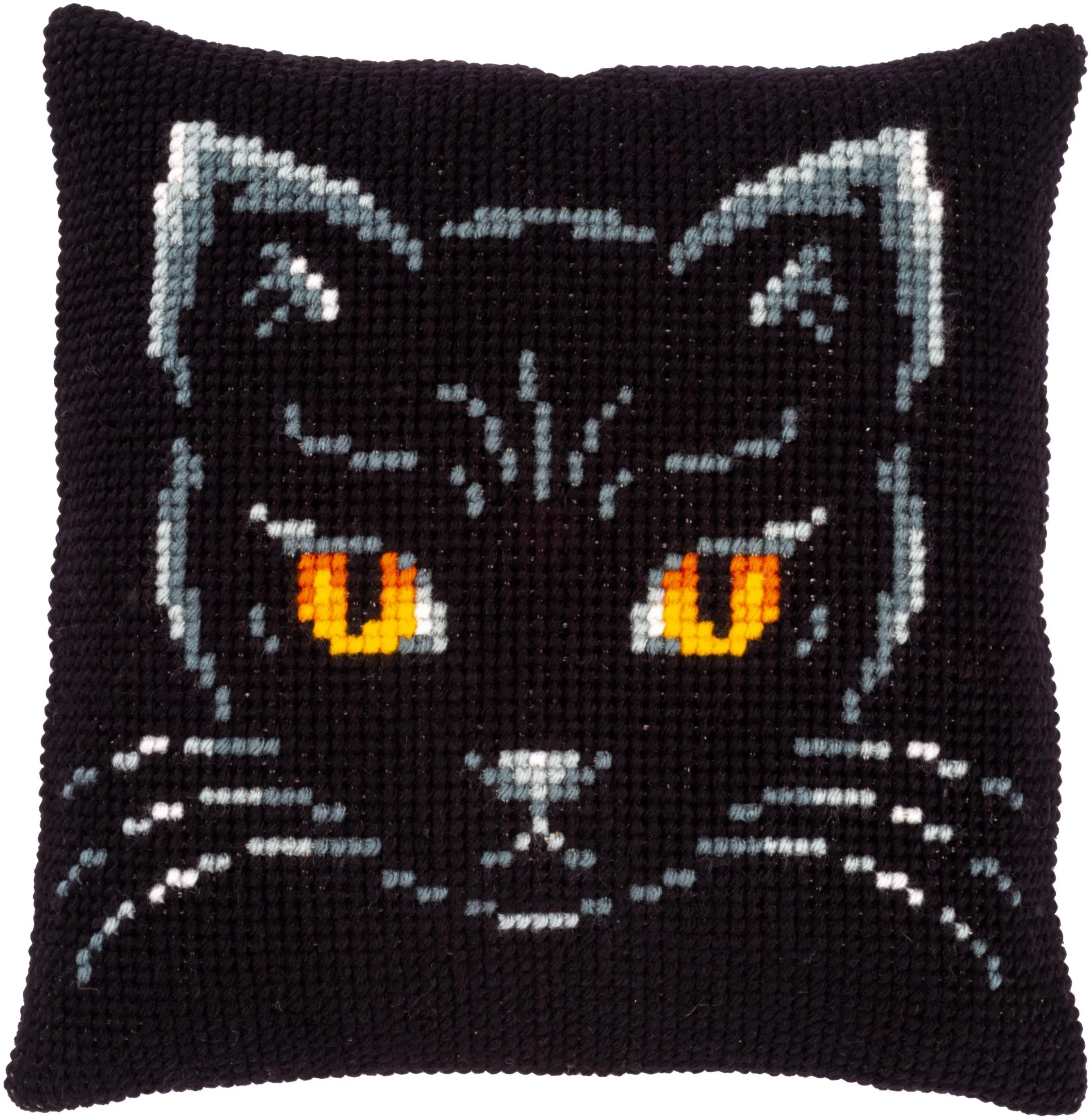 PN-0171086 Набір для вишивання хрестом (подушка) Vervaco Чорна кішка