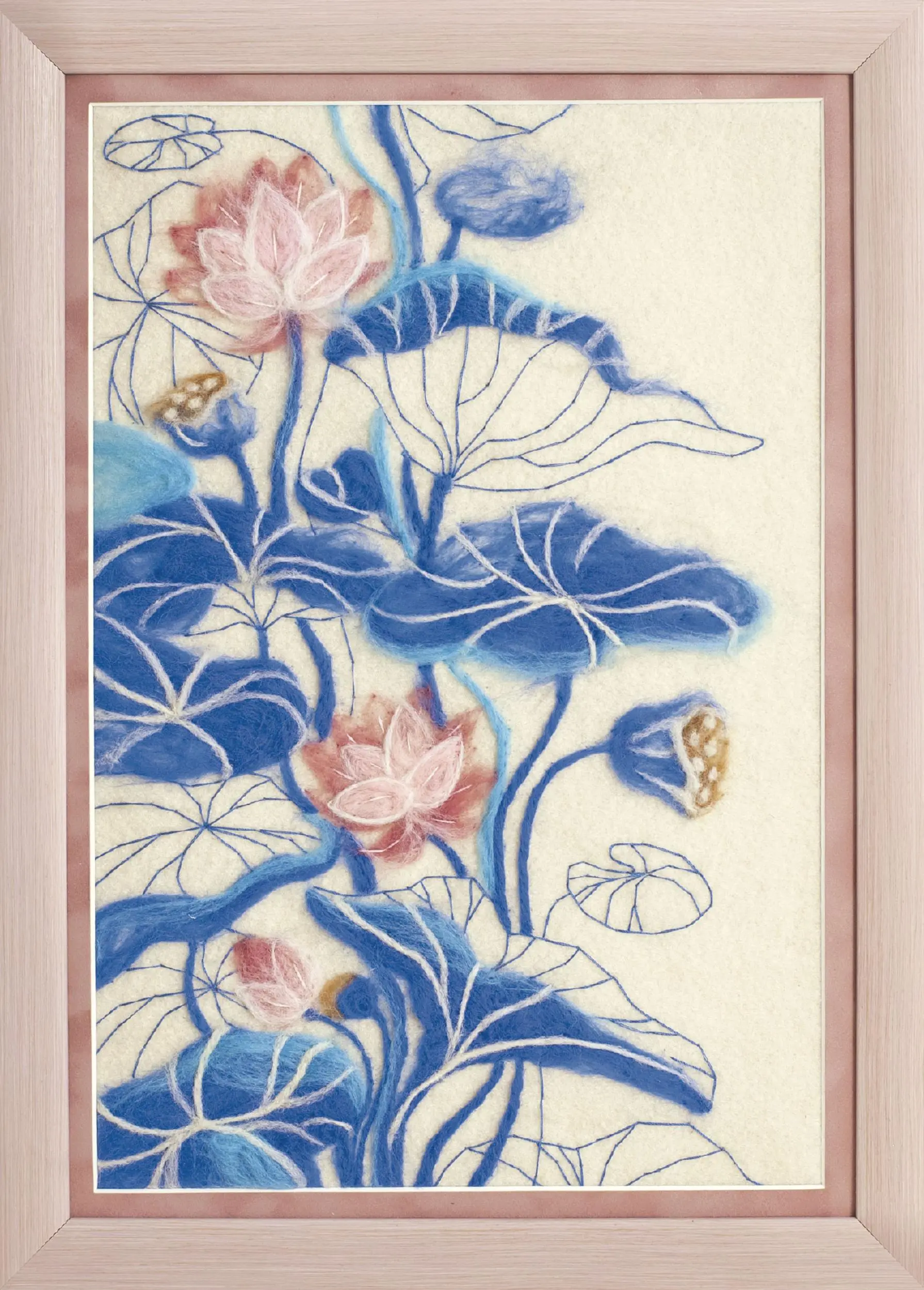 Набір для валяння картини Чарівна Мить В-217 Диптих Цвітіння на воді