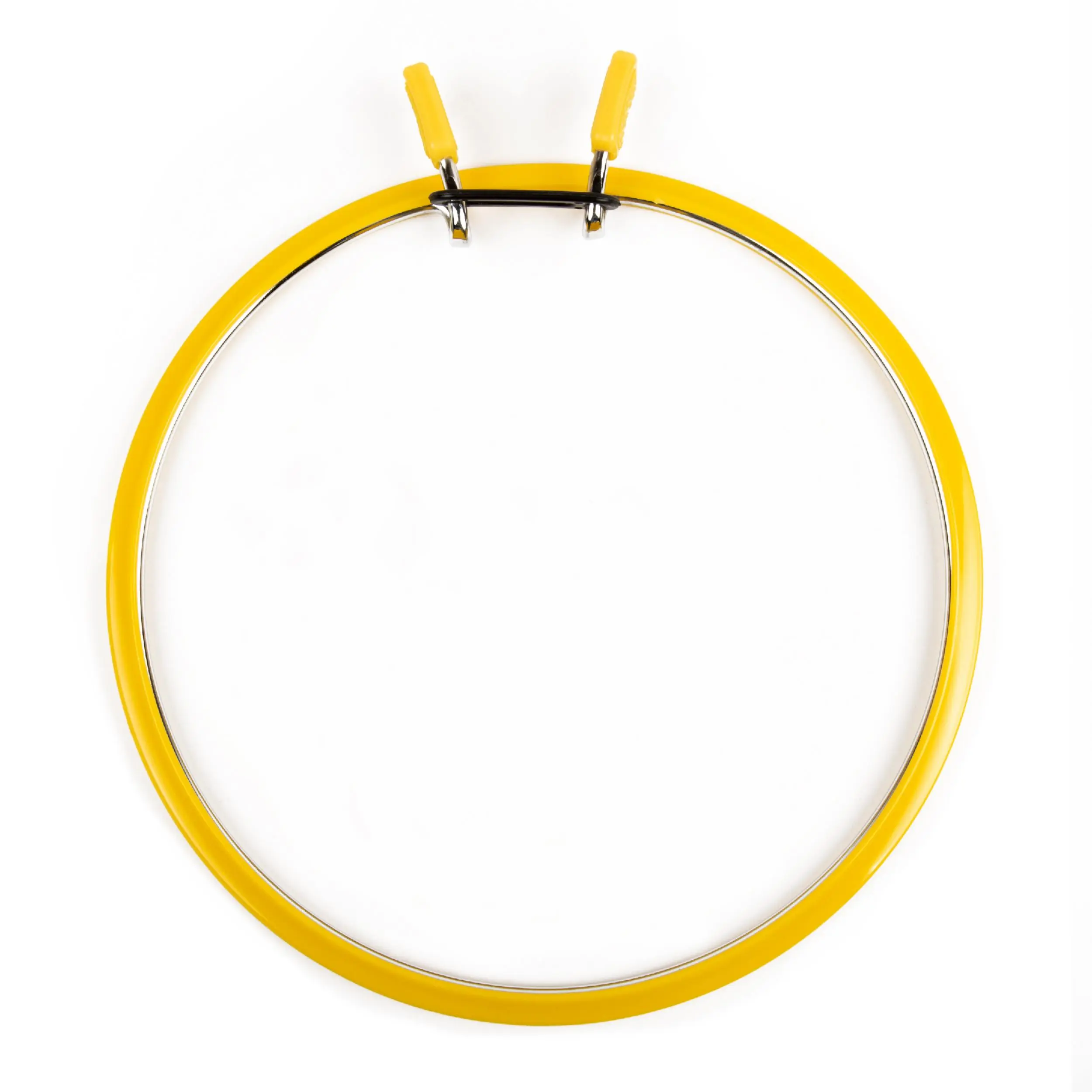 160-1/жовті Пяльці Nurge пружинні для вишивання та штопки, висота обідка 7мм, діаметр 195мм