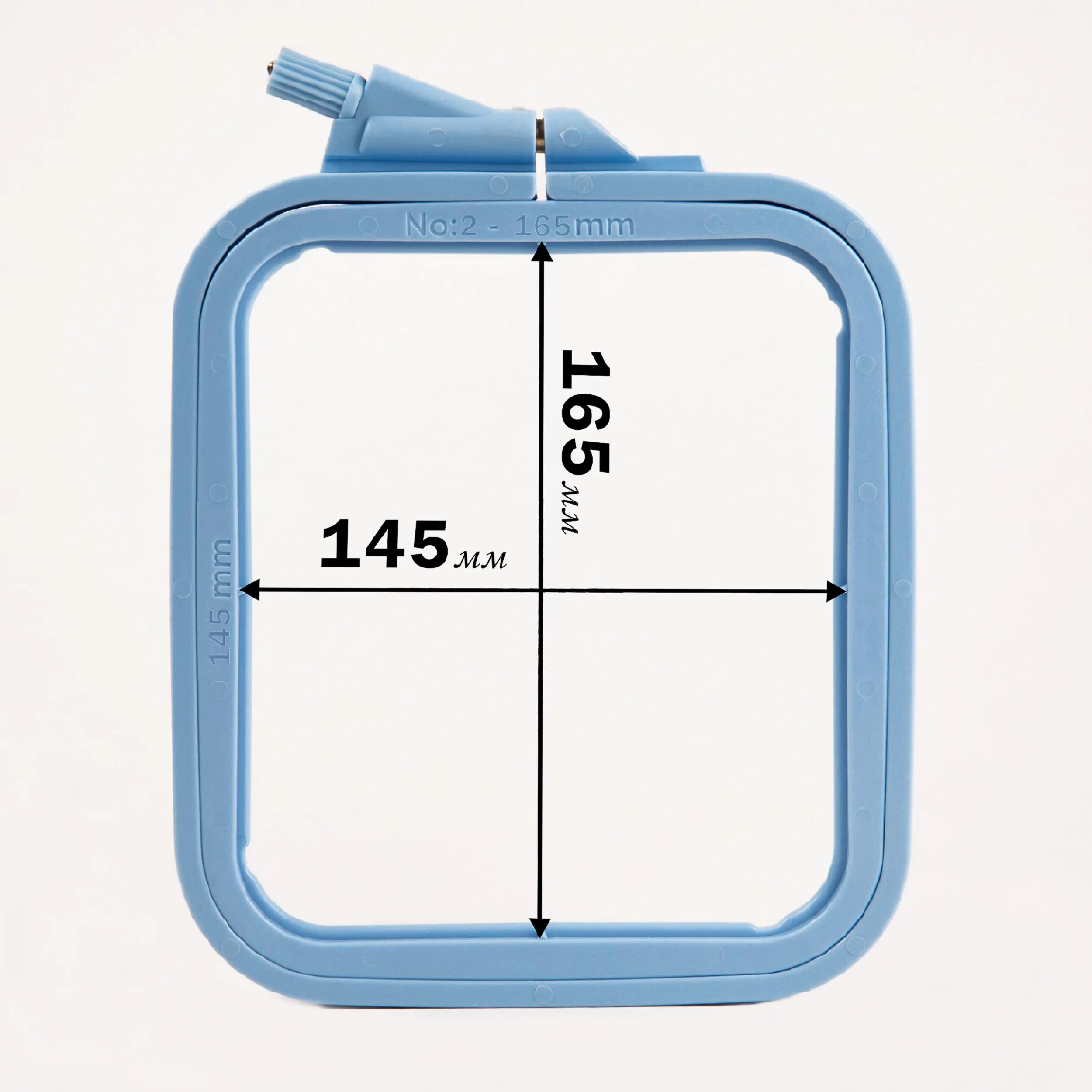 170-12 Пяльці-рамка квадрат (пластикові) 145*165мм Nurge (блакитні)