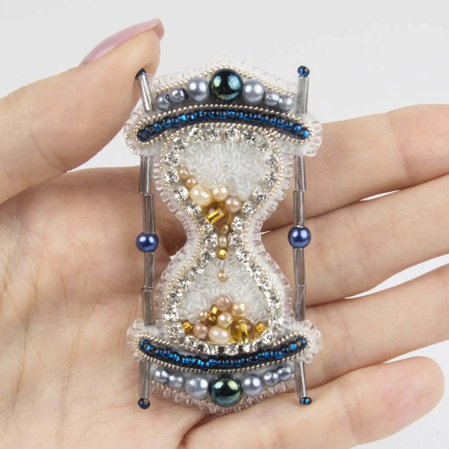 БП-306 Набір для виготовлення брошки Crystal Art Піщаний годинник