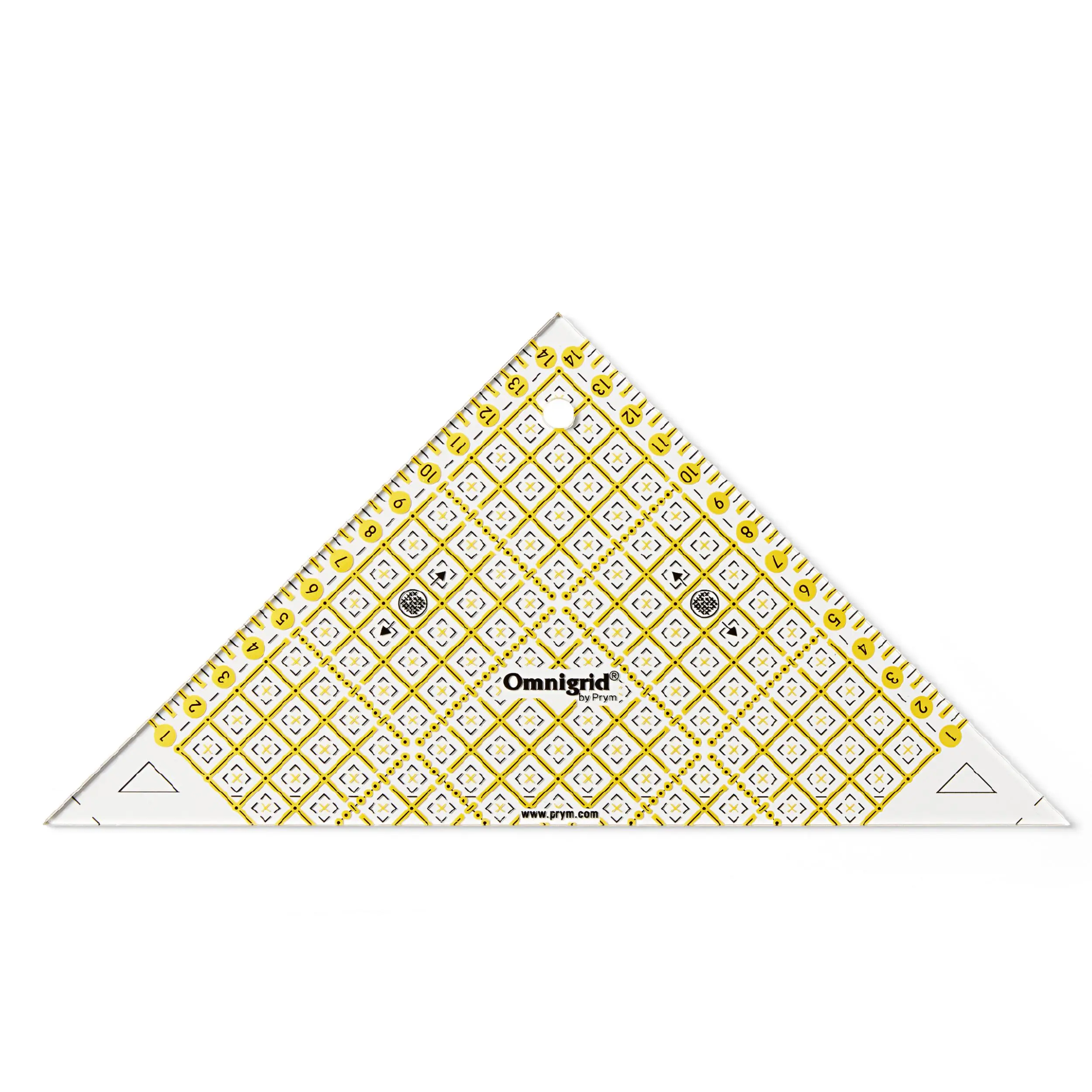 611314 Трикутник з сантиметровою шкалою, для квадрата, до 15 см, Prym