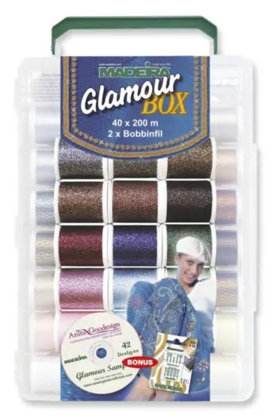  8060 Glamour 200м+диск CD (40xGlamour 200м, 2xBobbinfil 1500м)