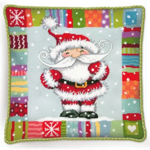 71-09157 Набір для вишивання подушки (гобелен) DIMENSIONS Patterned Santa Санта з візерунком