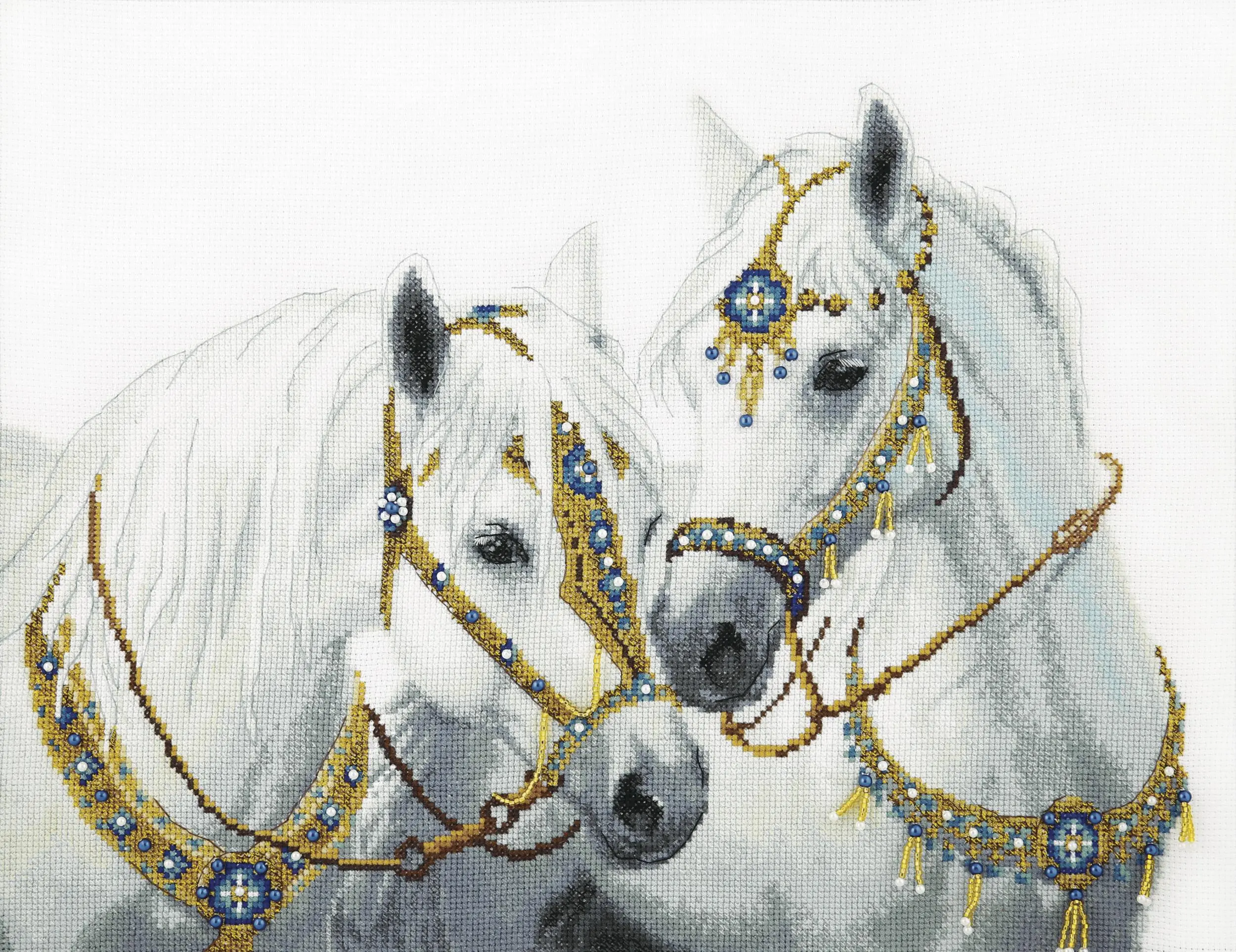 Набір для вишивання хрестиком Чарівна Мить М-426 Весільні коні