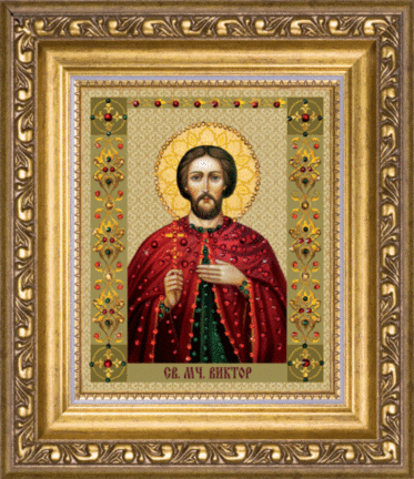 Набір картина стразами Чарівна Мить КС-121 Ікона святого мученика Віктора