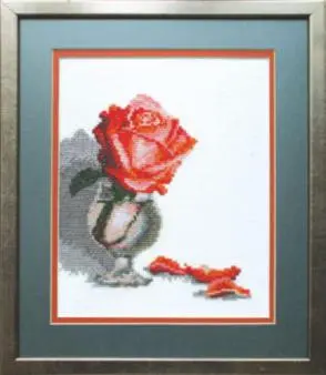 Набір для вишивання хрестиком Чарівна Мить А-111 Троянда у бокалі