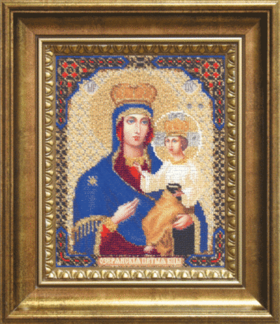 Набір для вишивання бісером Чарівна Мить Б-1127 Ікона Пресвятої Богородиці Озерянська
