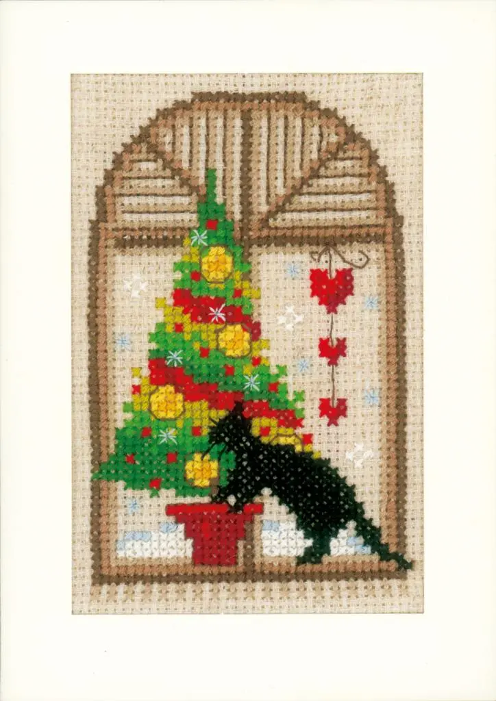 PN-0150427 Набір для вишивання хрестом (листівки) Vervaco Christmas atmosphere  Різдвяна атмосфера