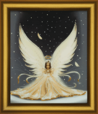Набір картина стразами Чарівна Мить КС-140 Різдвяний янгол