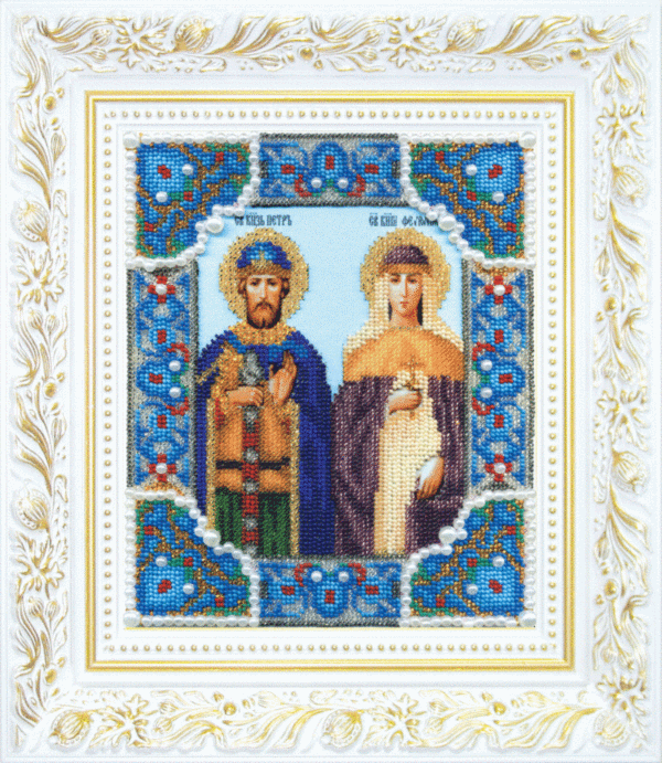 Набір для вишивання бісером Чарівна Мить Б-1185 Ікона святих благовірних князя Петра та княгини Февронії