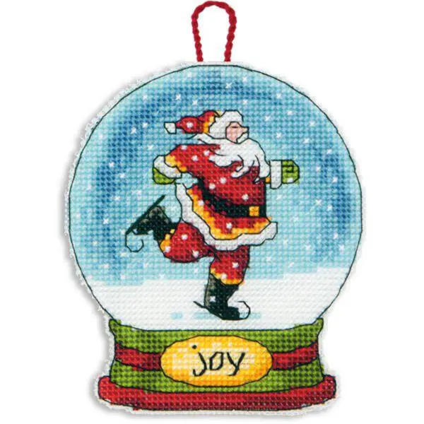 70-08905 Набір для вишивання крестом DIMENSIONS Joy Snowglobe Christmas Ornament Різдвяна прикраса - Сніжна куля Радість