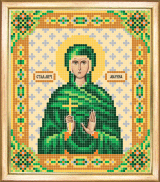СБІ-038 Схема для вишивання бісером Іменна ікона свята мучениця Марина