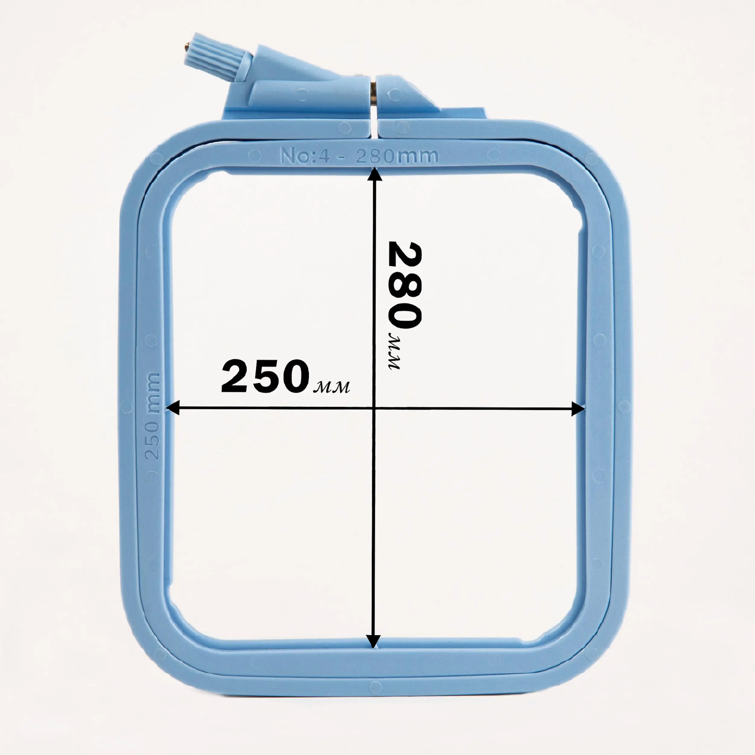 170-14 Пяльці-рамка квадрат (пластикові) 250*280мм Nurge (блакитні)