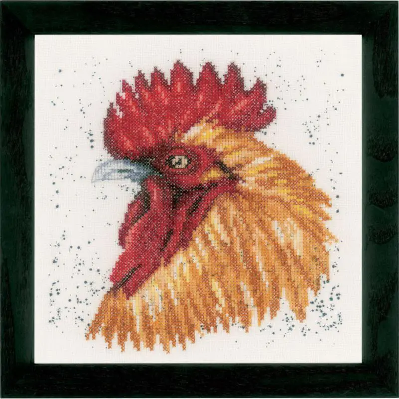PN-0157490 Набір для вишивки хрестом LanArte Brown Rooster Коричневий півень 