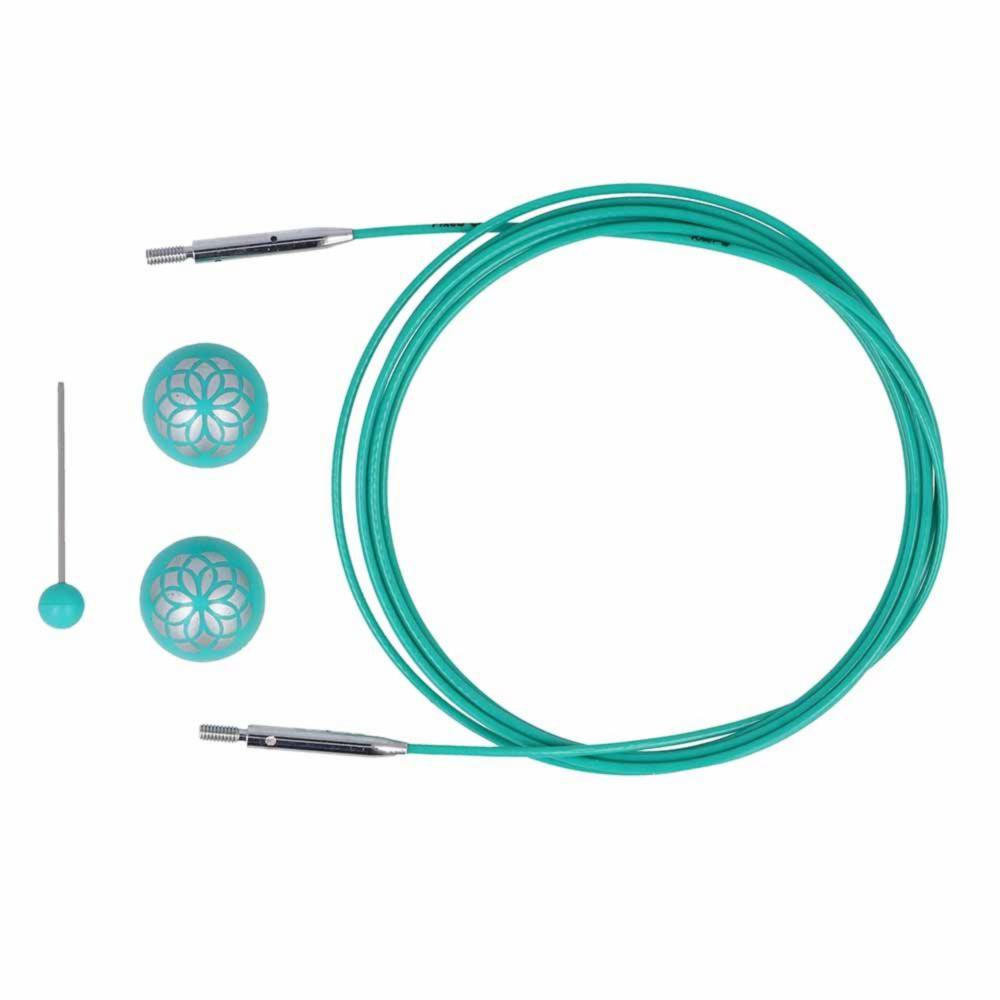 36605 Поворотний кабель бірюзового кольора Mindful KnitPro 100 см