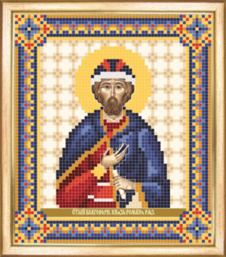 СБІ-024 Схема для вишивання бісером Іменна ікона святий благовірний князь Роман