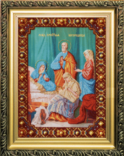 Набір для вишивання бісером Чарівна Мить Б-1052 Ікона Різдво Пресвятої Богородиці
