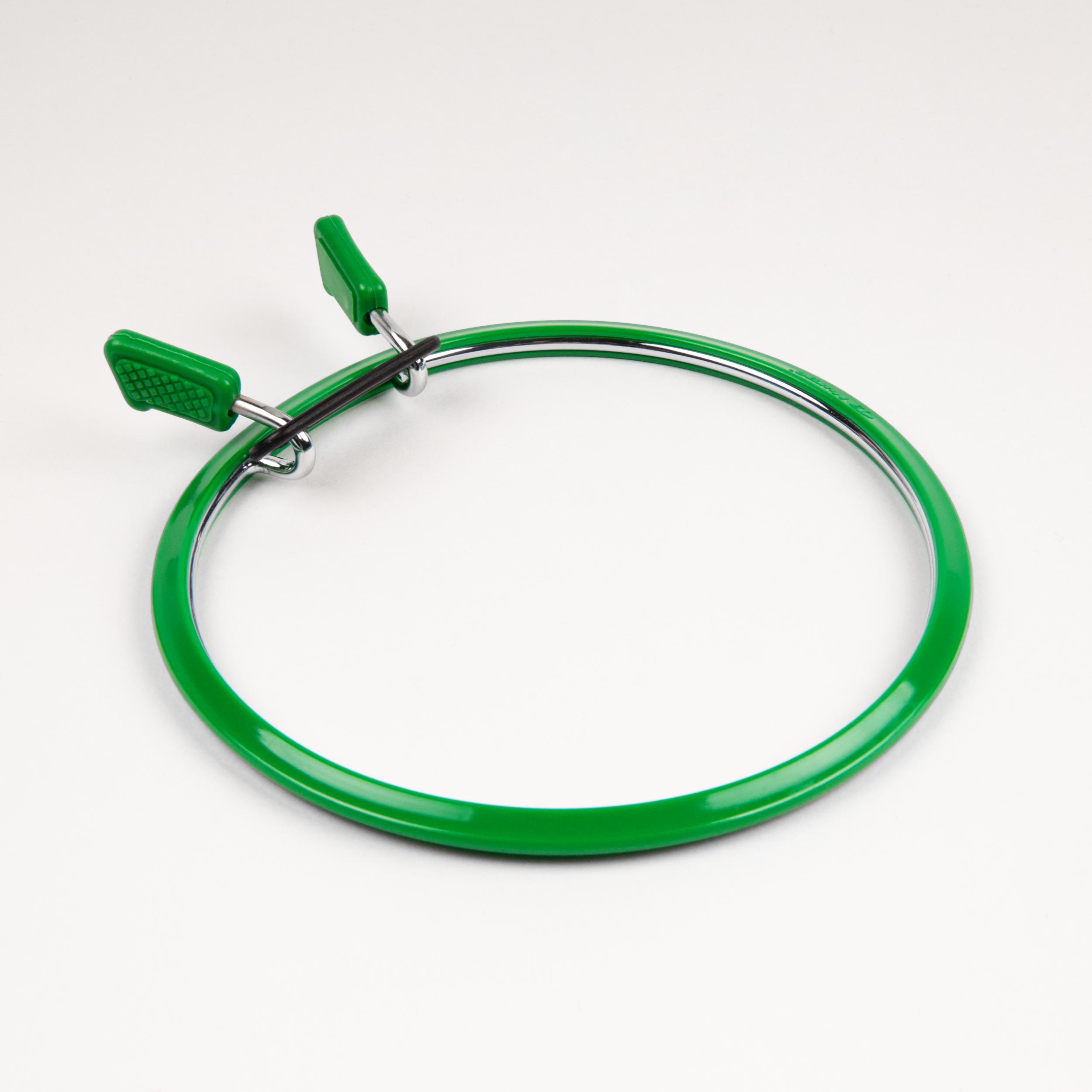 160-1/зелені Пяльці Nurge пружинні для вишивання та штопки, висота обідка 7мм, діаметр 195мм