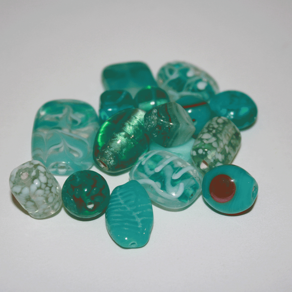 1184TDM/Teal,6-16 MM,50г.Fancy Mix Crystal Art намистини