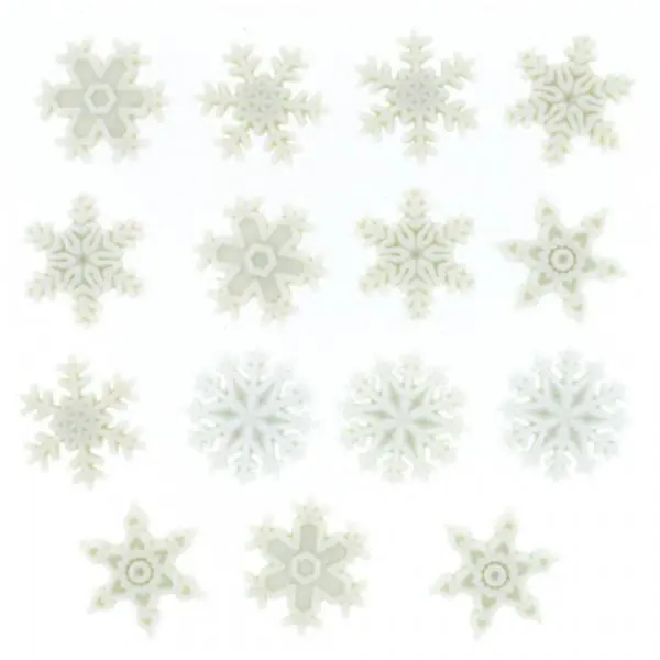 0964 Декоративні ґудзики. Сніг