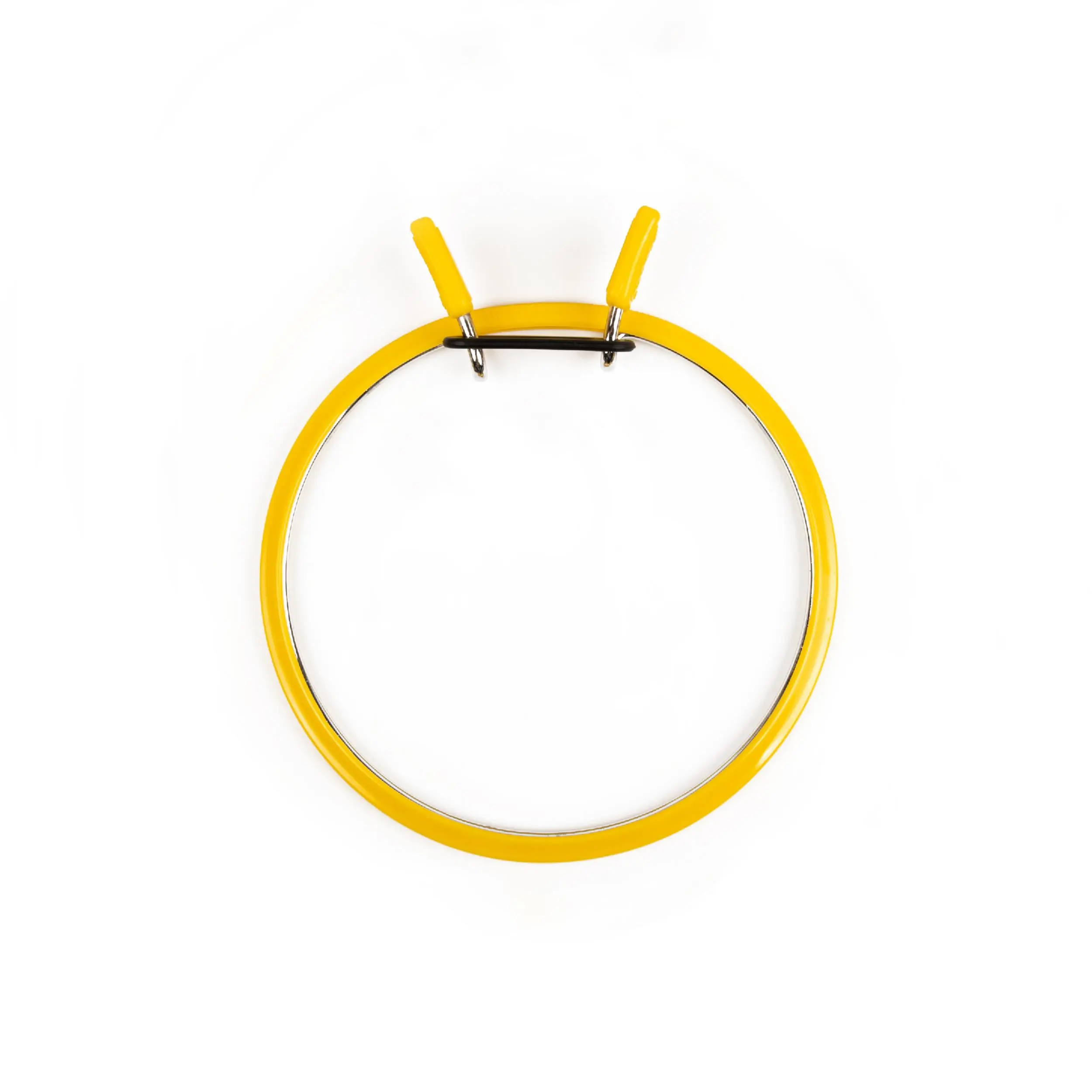 160-2/жовті Пяльці Nurge пружинні для вишивання та штопки, висота обідка 5мм, діаметр 126мм