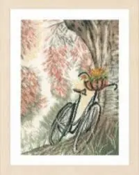 PN-0171414 Набір для вишивки хрестом LanArte Bike  Flower basket Велосипед та квітковий кошик