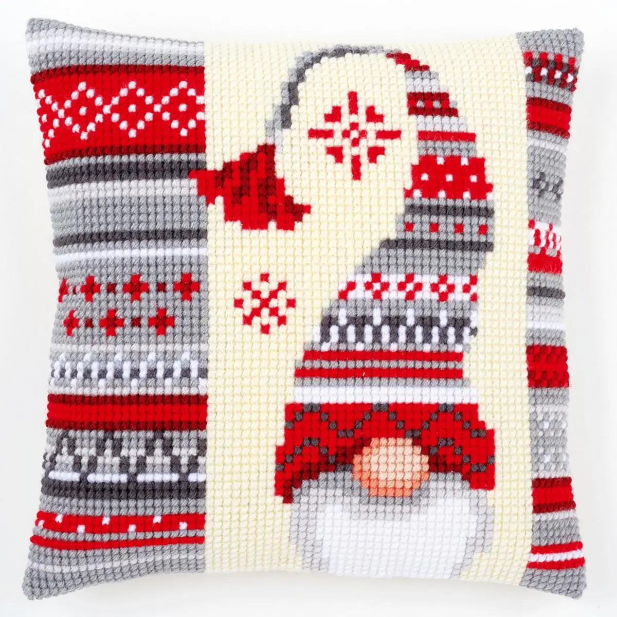 PN-0156878 Набір для вишивання хрестом (подушка) Vervaco Christmas Elf Різдвяні гноми