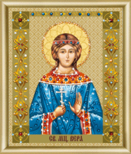 Набір картина стразами Чарівна Мить КС-126 Ікона святої мучениці Віри