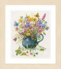 PN-0164074 Набір для вишивки хрестом LanArte Flowers in vase Квіти у вазі
