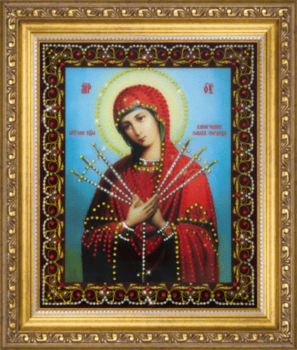 Набір картина стразами Чарівна Мить КС-130 Ікона Божої Матері Змякшення злих сердець