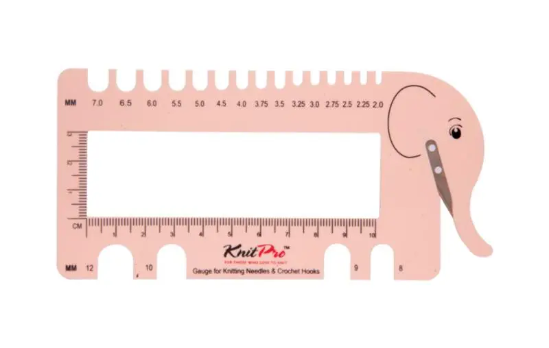 10994 Шкала размеров для спиц и крючков с резаком для пряжи KnitPro (розовый)