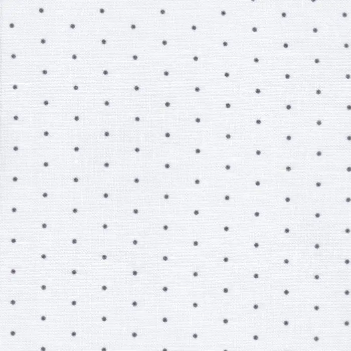 3217/1329 Edinburgt 36 (ширина 140см) Mini Dots білий з базальтовими бризками Zweigart
