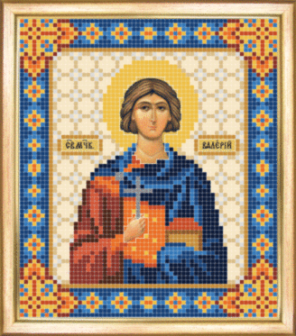 СБІ-055 Схема для вишивання бісером Іменна ікона святий мученик Валерій