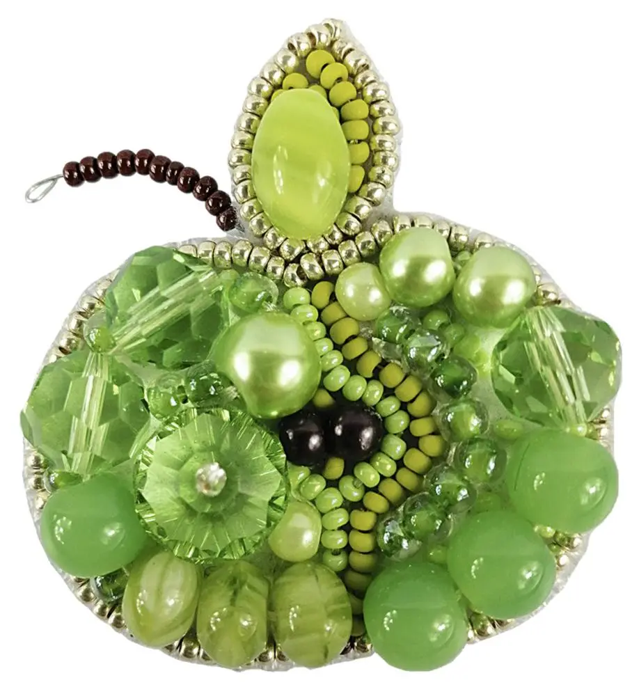 БП-256 Набір для виготовлення брошки Crystal Art Зелене яблуко