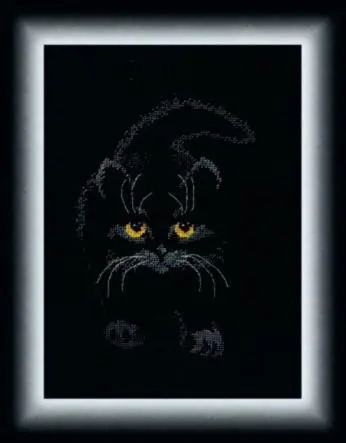 Набір для вишивання хрестиком Чарівна Мить М-142 (351) Чорний кіт