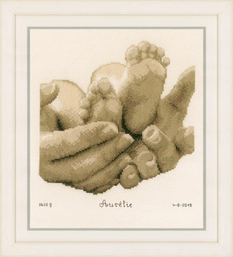 PN-0153837 Набір для вишивання хрестом Vervaco Baby feet Дитячі ніжки