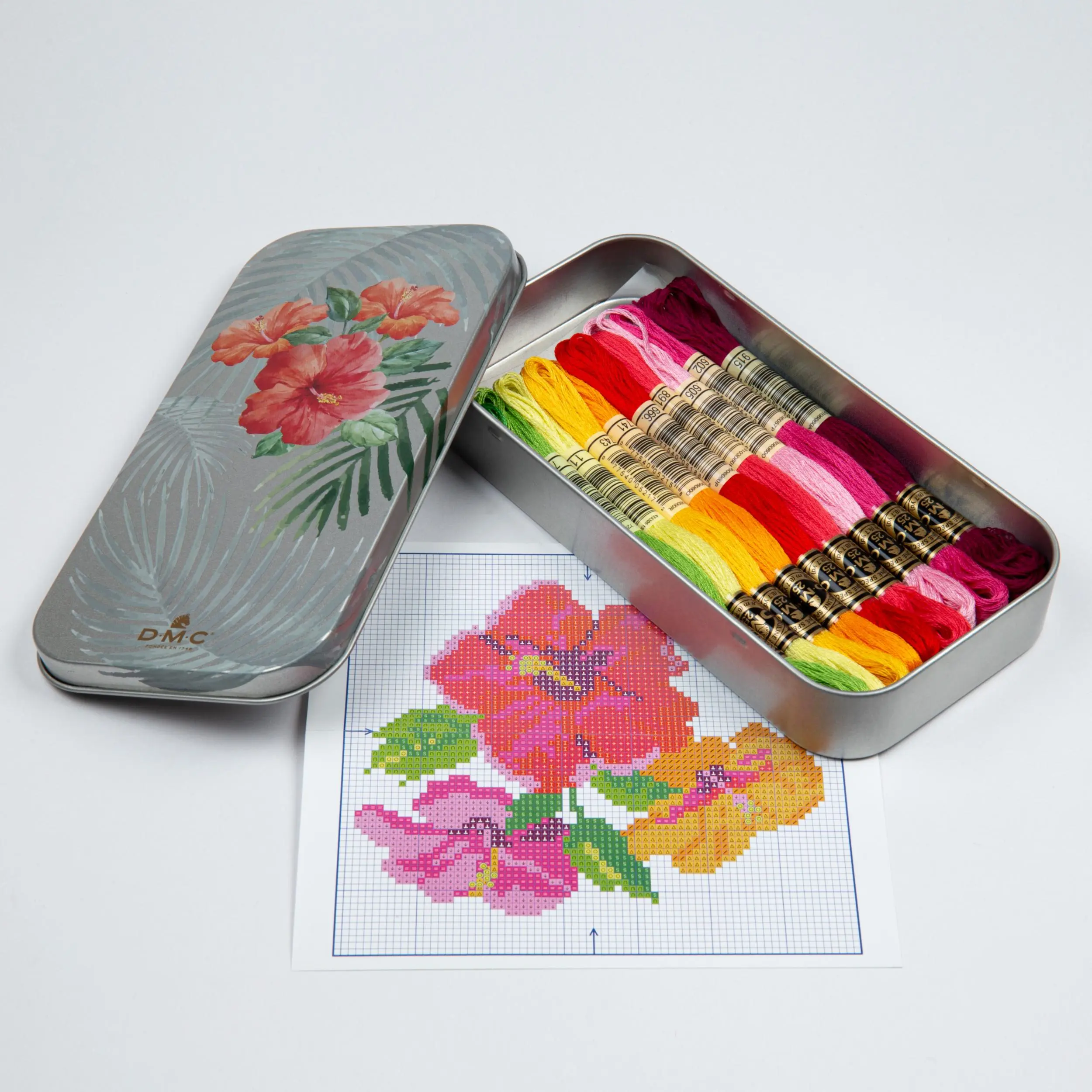 117ZG/L Подарунковий набір муліне Floral Mouliné Spécial Tin DMC