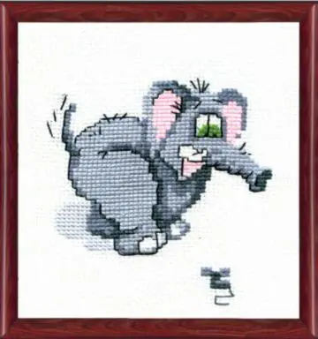 Набір для вишивання хрестиком №214 Слон та миша