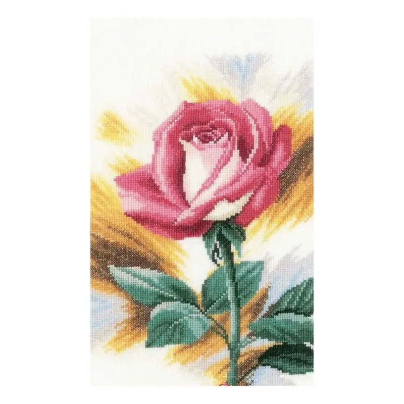PN-0148258 Набір для вишивки хрестом LanArte Shy rose Соромязлива троянда